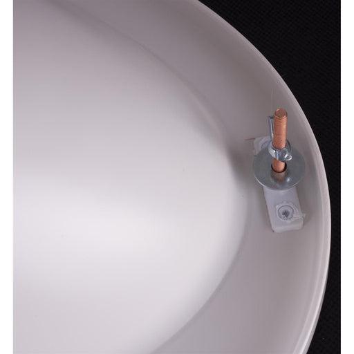 White Plastic Oval Bathroom Sink Bowl Grove  - Dynamic Drive