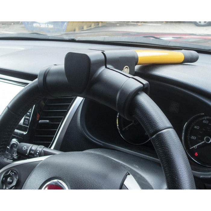 ZEKER SWL200 T-Bar Steering Wheel Heavy Duty Locking Mechanism - UK Camping And Leisure