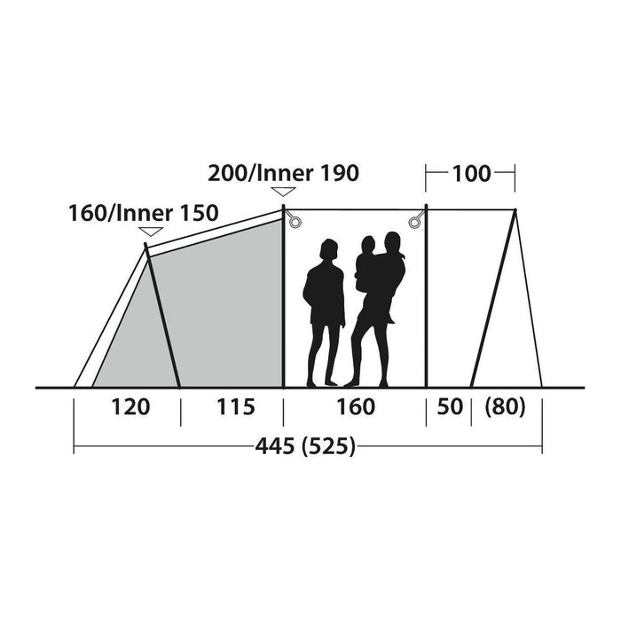 Outwell Tent Ashwood 5 5 Berth Pole Tent Outwell  - Dynamic Drive