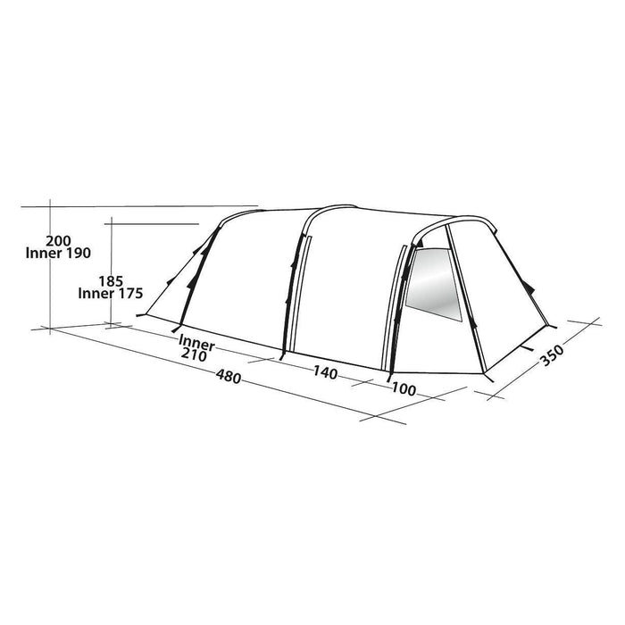 Easy Camp Huntsville 600 6 Berth Pole Tent - UK Camping And Leisure