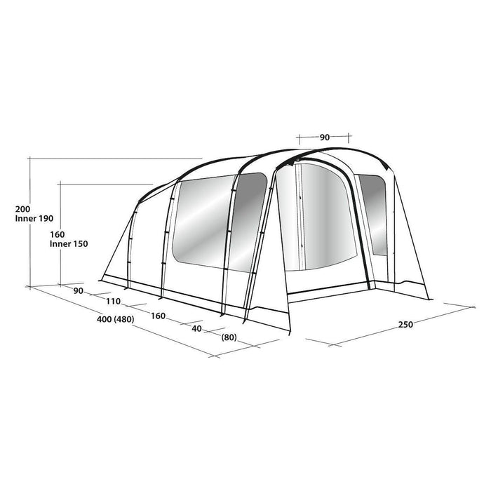 Outwell Tent Ashwood 3 3 Berth Pole Tent Outwell  - Dynamic Drive