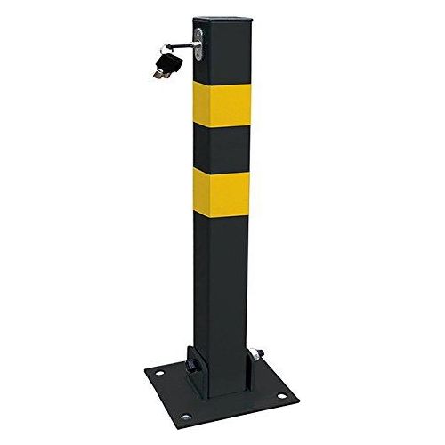 Square Heavy Duty Folding Bolt Down Security Parking Post Bollard Driveway Streetwize  - Dynamic Drive