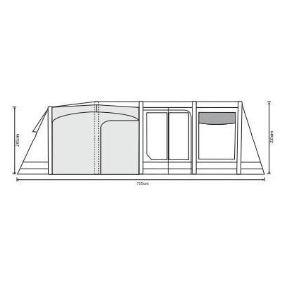 Outdoor Revolution Airedale 9.0SE 9 (+4) Berth Inflatable Air Tent including Footprint & Lounge Liner Outdoor Revolution  - Dynamic Drive