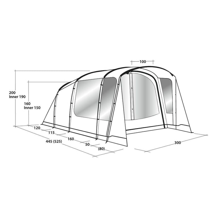 Outwell Tent Ashwood 5 5 Berth Pole Tent - UK Camping And Leisure