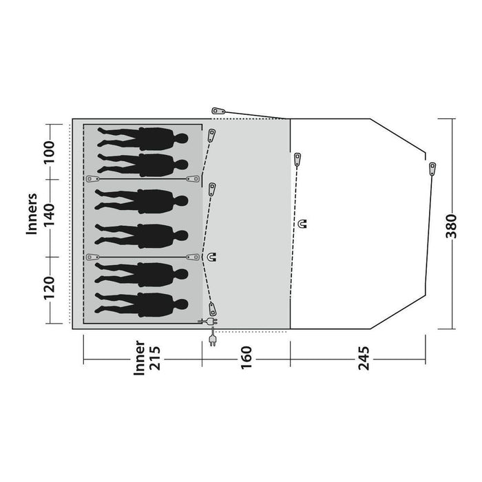 Outwell Tent Norwood 6 6 Berth Pole Tent Outwell  - Dynamic Drive