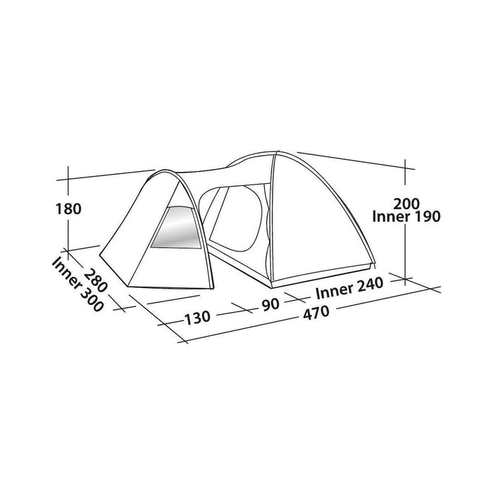 Easy Camp Tent Eclipse 500 Rustic Green Pole Tent Easy Camp  - Dynamic Drive